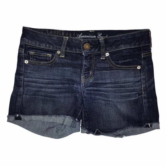 American Eagle Outfitters Pants - American Eagle Distressed Frayed Stretch Shorts 4